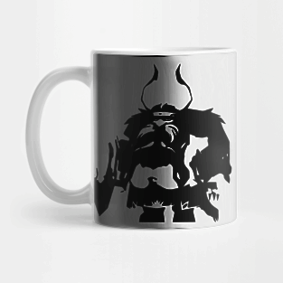 Viking minimal silhouette white Mug